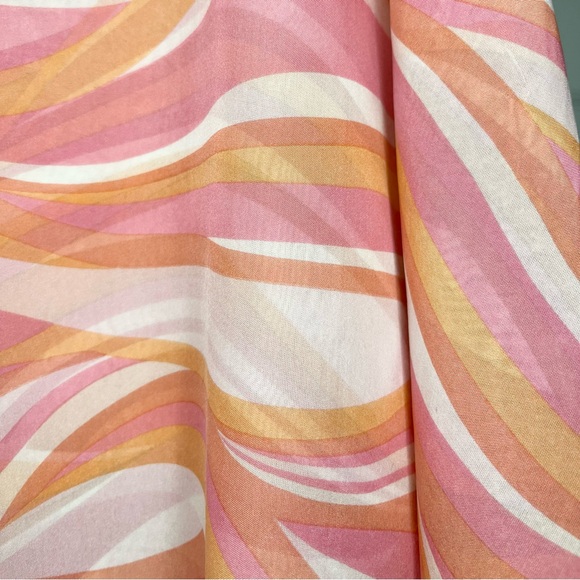 Michael Kors 100%Silk Pink & Orange Swim Coverup - Picture 2 of 6